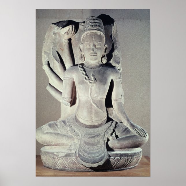 Shiva mit zehn Armen, von Thap Banh It Temple, Poster (Vorne)