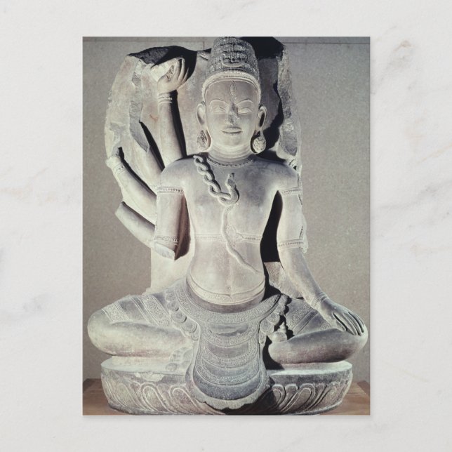 Shiva mit zehn Armen, von Thap Banh It Temple, Postkarte (Vorderseite)