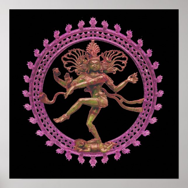 Shiva (Nataraja) der kosmische Tänzer Poster (Vorne)