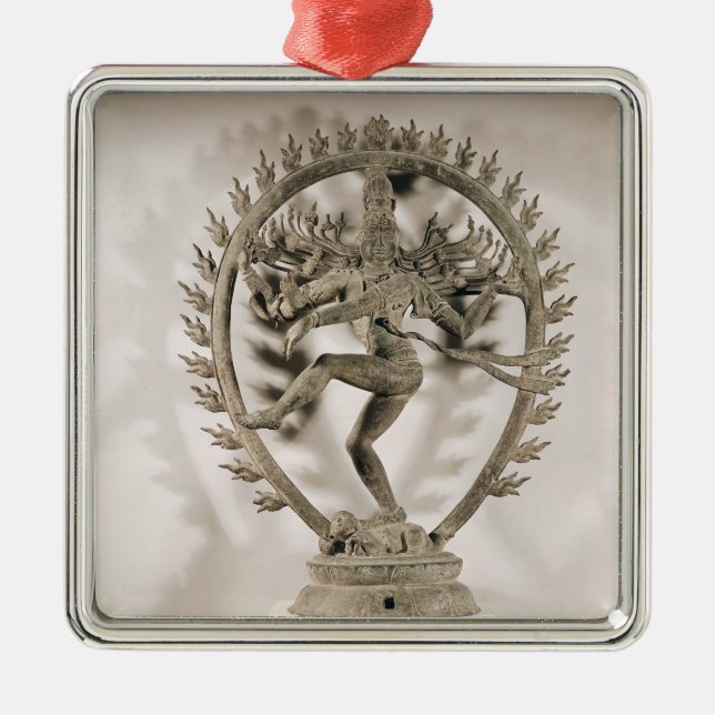 Shiva Nataraja, Dravidian Ornament Aus Metall (Vorne)
