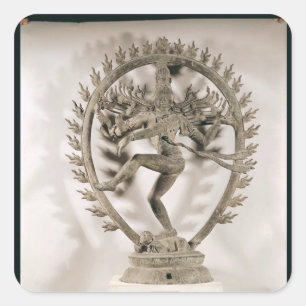 Shiva Nataraja, Dravidian Quadratischer Aufkleber