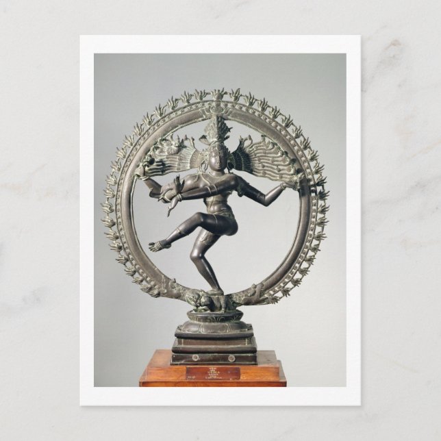 Shiva Nataraja, Tamil Nadu, Late Chola (Bronze) Postkarte (Vorderseite)
