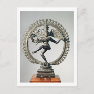Shiva Nataraja, Tamil Nadu, Late Chola (Bronze) Postkarte