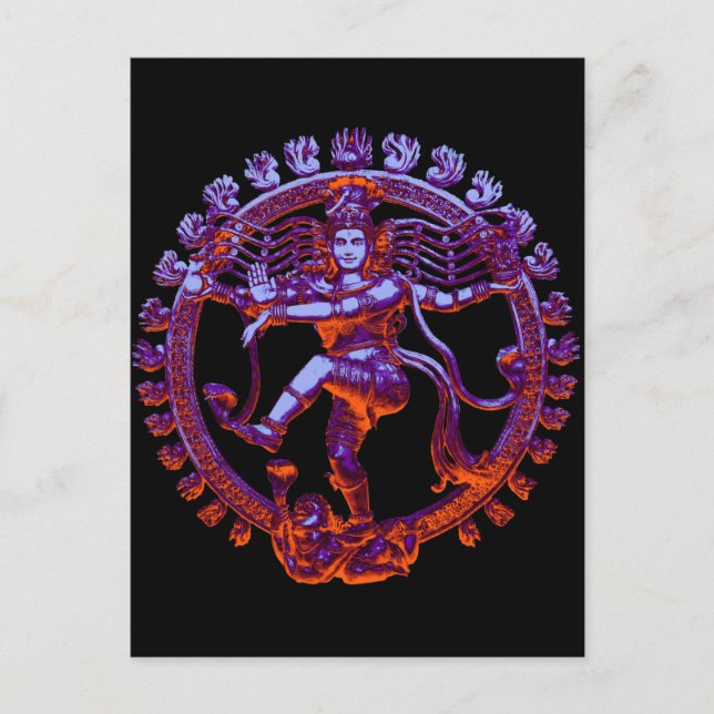 Shiva Nataraja tanzen Postkarte (Vorderseite)