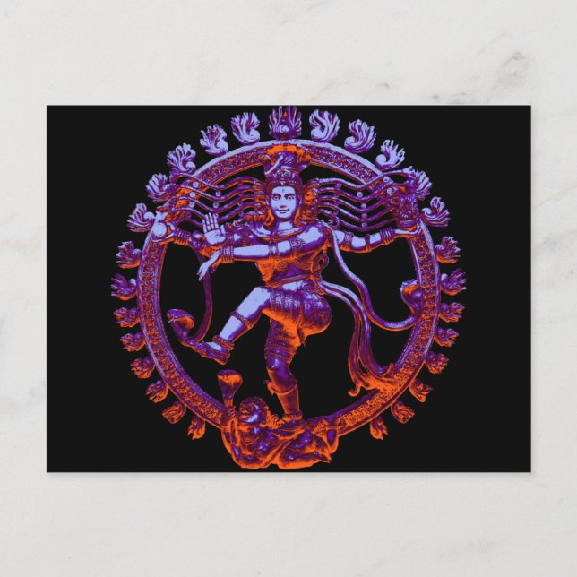 Shiva Nataraja tanzen Postkarte (Vorderseite)
