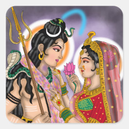 Shiva Parvati Aufkleber