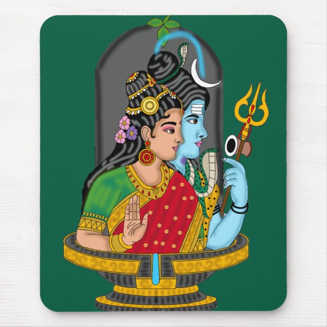 Shiva Parvati – Divine Love & Blessings Mousepad (Vorne)