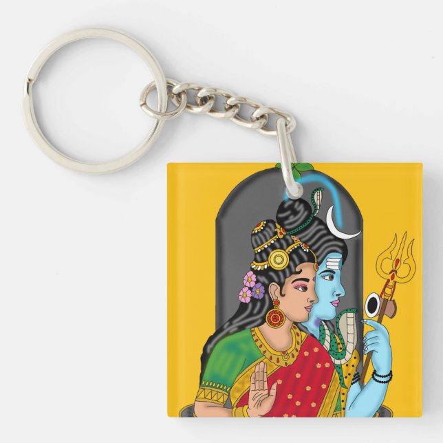 Shiva Parvati Keyring – Divine Couple of Eternal L Schlüsselanhänger (Vorderseite)