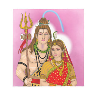Shiva Parvati Notepad Notizblock