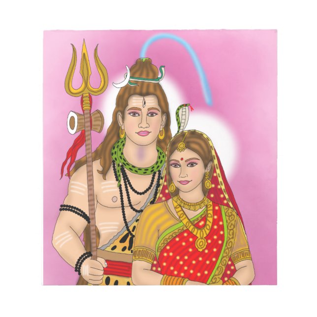 Shiva Parvati Notepad Notizblock (Vorderseite)