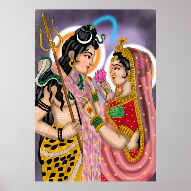 Shiva Parvati Poster (Vorne)
