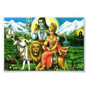 Shiva & Parvati Print (6" x 4") Fotodruck