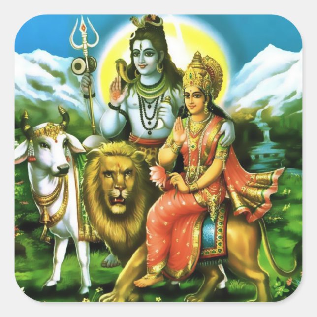 Shiva & Parvati Stickers (Vorderseite)