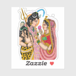 Shiva Parvati Stickers Aufkleber