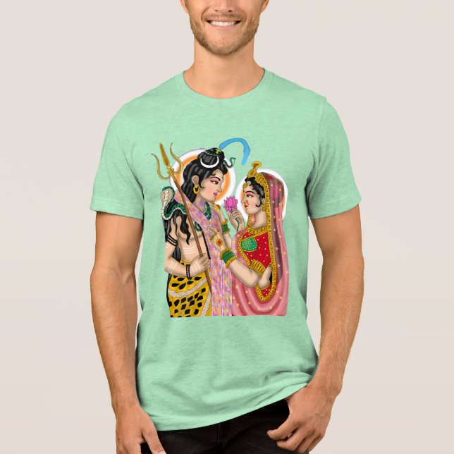 Shiva Parvati T-Shirt Tri-Blend Shirt (Vorderseite)