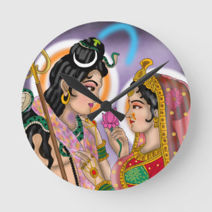 Shiva Parvati Wanduhr