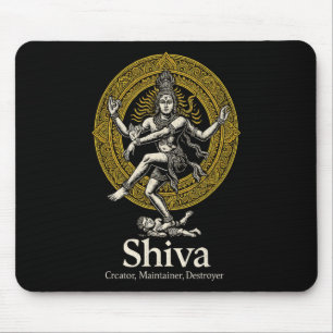 Shiva Schöpfer Erhalter Zerstörer Nataraja Hindu V Mousepad