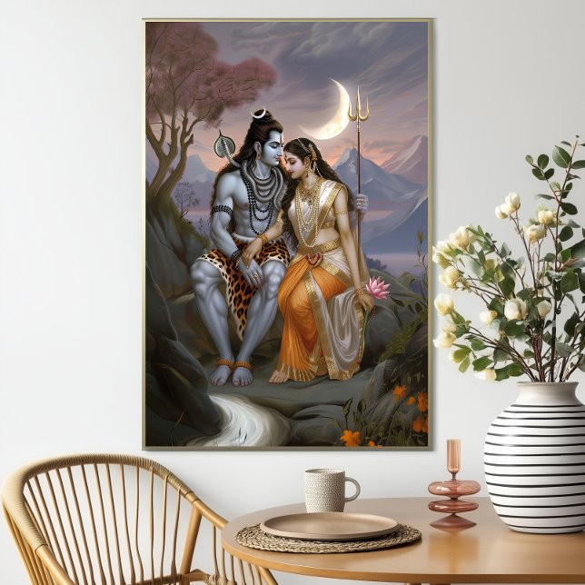 Shiva Shakti: Traditional Hindu Goddess God Poster (Von Creator hochgeladen)