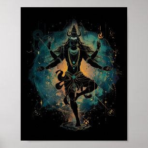Shiva Spiritueller Hindu-Gott Tandava Tanz Yoga Me Poster