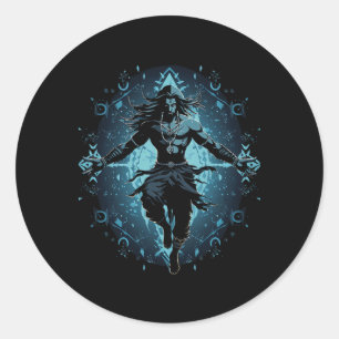Shiva Spiritueller Hindu Gott Tandava Tanz Yoga Me Runder Aufkleber