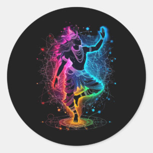Shiva Spiritueller Hindu Gott Tandava Tanz Yoga Me Runder Aufkleber