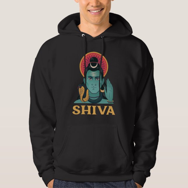 Shiva the Destroyer Hinteru Göttlichkeit Hinduismu Hoodie (Vorderseite)