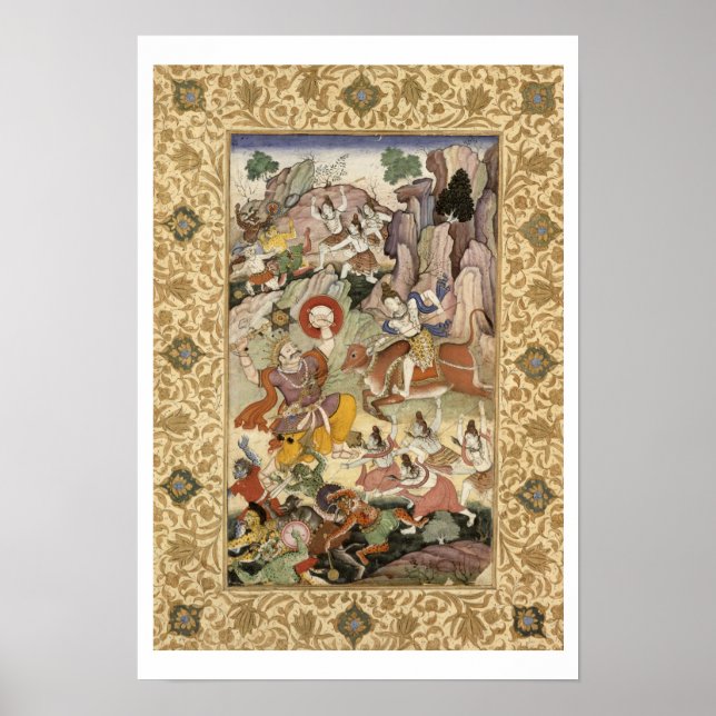 Shiva tötet den Dämon Andhaka, c.1585-90 Poster (Vorne)