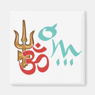 Shiva Trishula OM Magnet