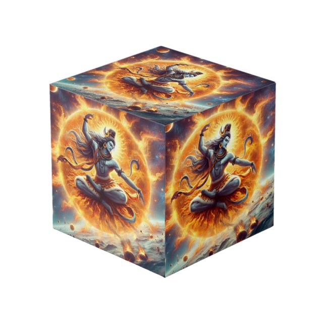 Shiva und die Sonne Würfel (Vorderseite Schrägansicht)