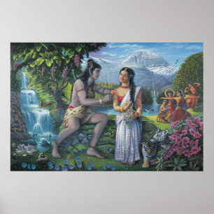 Shiva und Parvati - Das alles Ausgefallene Paar Poster
