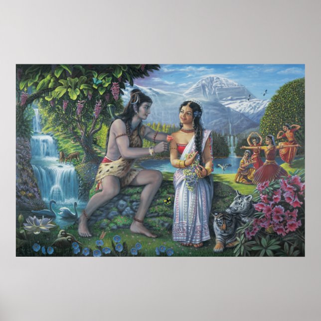 Shiva und Parvati - Das alles Ausgefallene Paar Poster (Vorne)