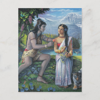 Shiva und Parvati - Das alles Ausgefallene Paar Postkarte