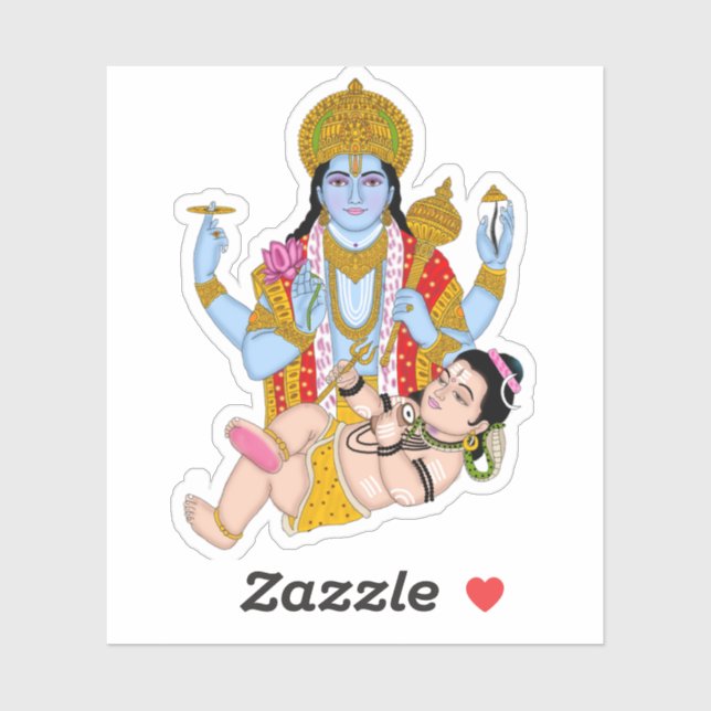 Shiva & Vishnu Stickers – Divine Spiritual Sticker (Blatt)