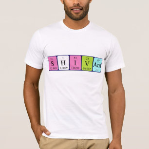 Shivam Namen-Shirt periodischer Tabelle T-Shirt