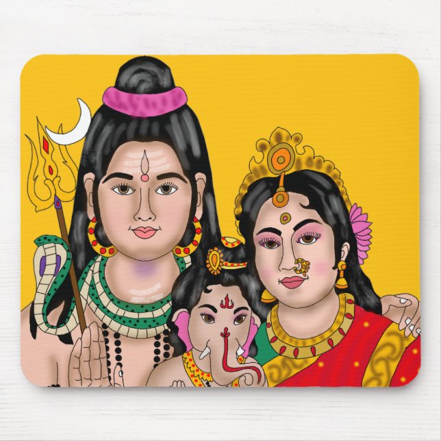 Shivas Familien-Mauspad Mousepad (Vorne)