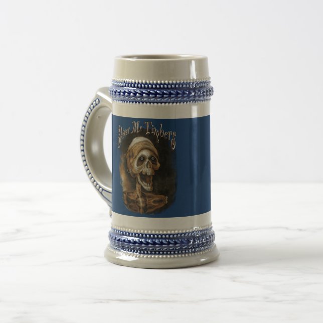 Shiver me Timbers - Skeleton Pirate Bierglas (Vorderseite Links)