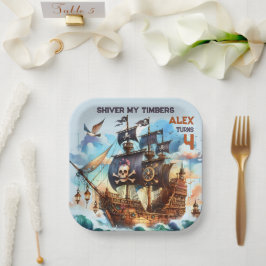 Shiver My Timbers Pirate Theme Pappteller