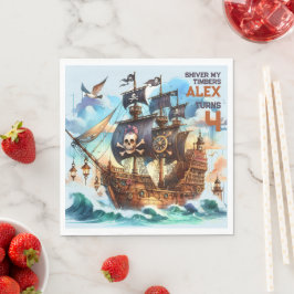 Shiver My Timbers Pirate Theme Serviette