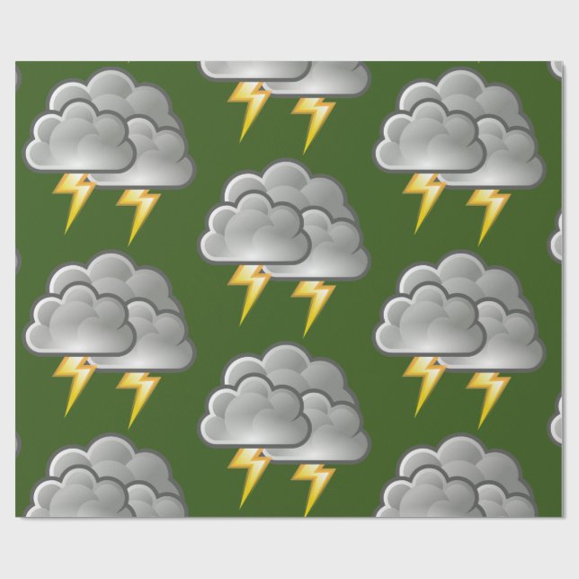 Shivering Rainy Day Pinguin Thunder_Cove Geschenkpapier (Flach)