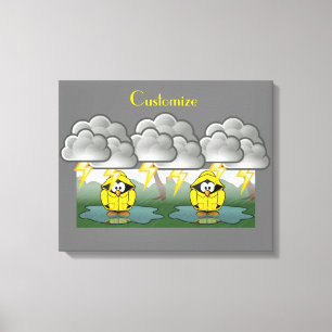 Shivering Rainy Day Pinguin Thunder_Cove Leinwanddruck