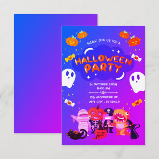 Shivers & Shenanigans: Ein Lila und blaues Hallowe Einladung