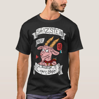 Shizstein. Logo des Handwerks. Rosa Ziege. T-Shirt