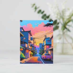 "Shizuka no Michi" (Quiet Street) Feiertagspostkarte