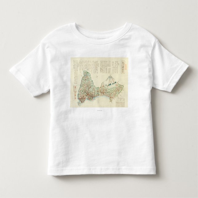 Shizuoka-Ken, JapanPanoramic Karte Kleinkind T-shirt (Vorderseite)