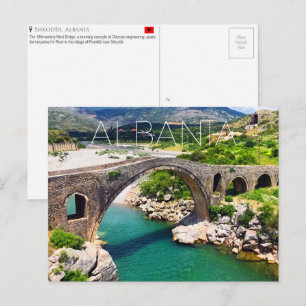 Shkodër, Albanien-Reisepostkarte Postkarte
