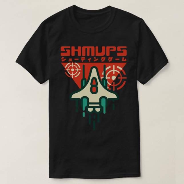 Shmup Shoot Em Up Games Japanisch Retro Ästhetik G T-Shirt (Design vorne)