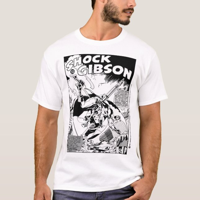 'SHOCK Gibson' Comic-Panel-T-Shirt T-Shirt (Vorderseite)