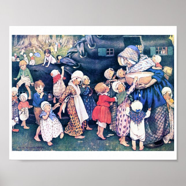 Shoe House, Jessie Willcox Smith Poster (Vorne)