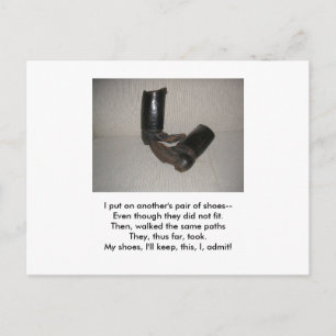 SHOE POSTCARD POSTKARTE