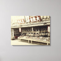 Shoe Shop in Kyoto, c.1890 (handfarbenes Foto)